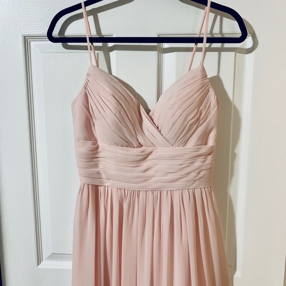 Bill Levkoff full length dress pale pink - Picture 4 of 4